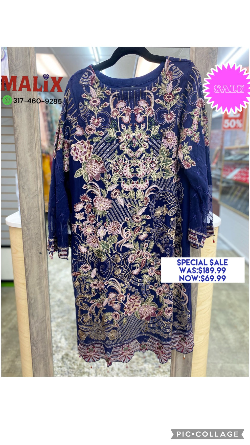 Midnight Blue Majesty Salwar Kameez: 🌌 Elegance in Deep Hues