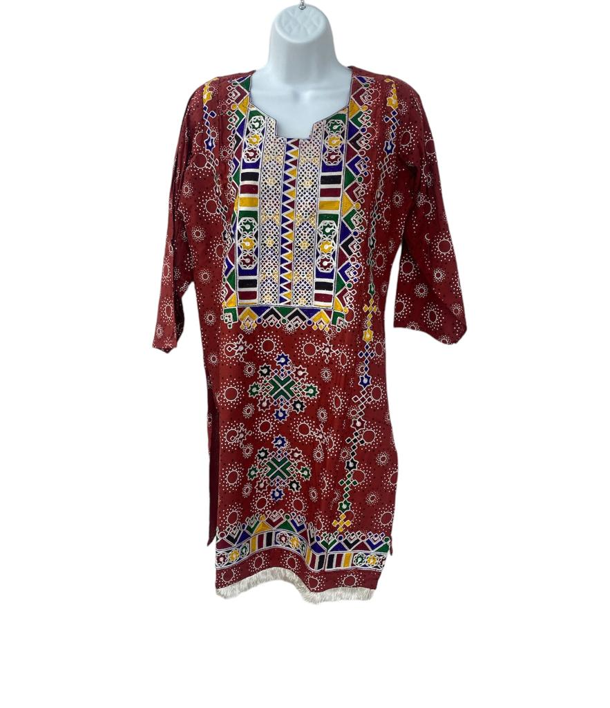 Maroon Color Dailywear Kurti Tops Dress.