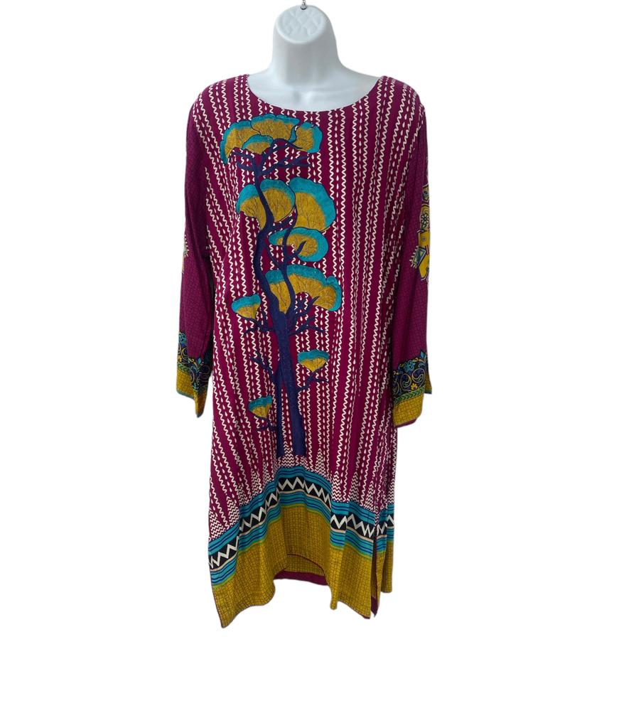 Pink color dailywear dress with dupatta.