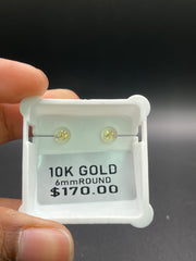 10KT gold ear studs with diamonds