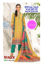 Yellow Color Lawn Indian Pakistani Salwar Kameez with Dupatta