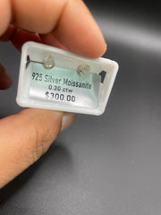 925 silver Moissanite studs black
