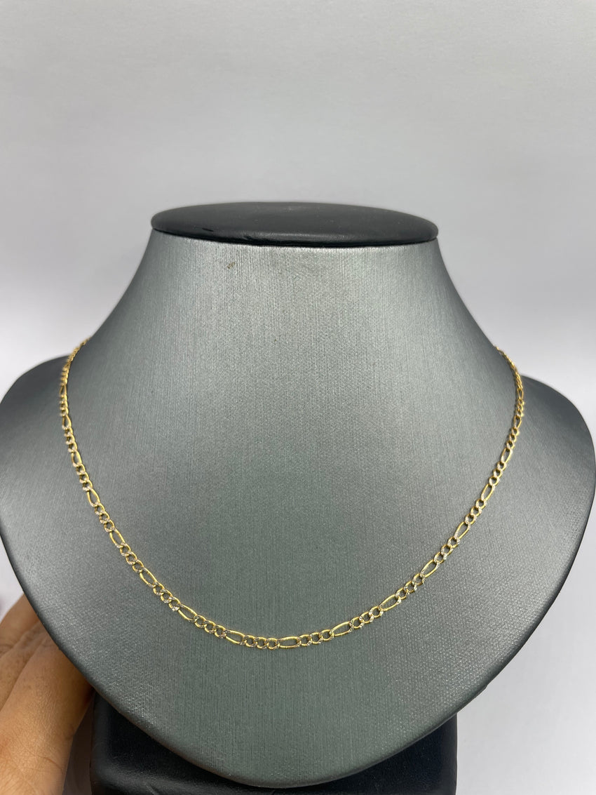 10Kt gold chain figaro 16inch 2.5mm