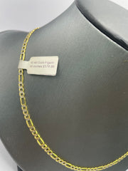 10Kt gold figero chain 16inch 3.5mm