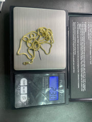 10KT gold chain and C letter diamond charm