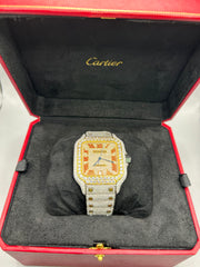 Moissanite lab grown diamonds watch Cartier