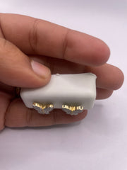 10KT gold butterfly diamond studs