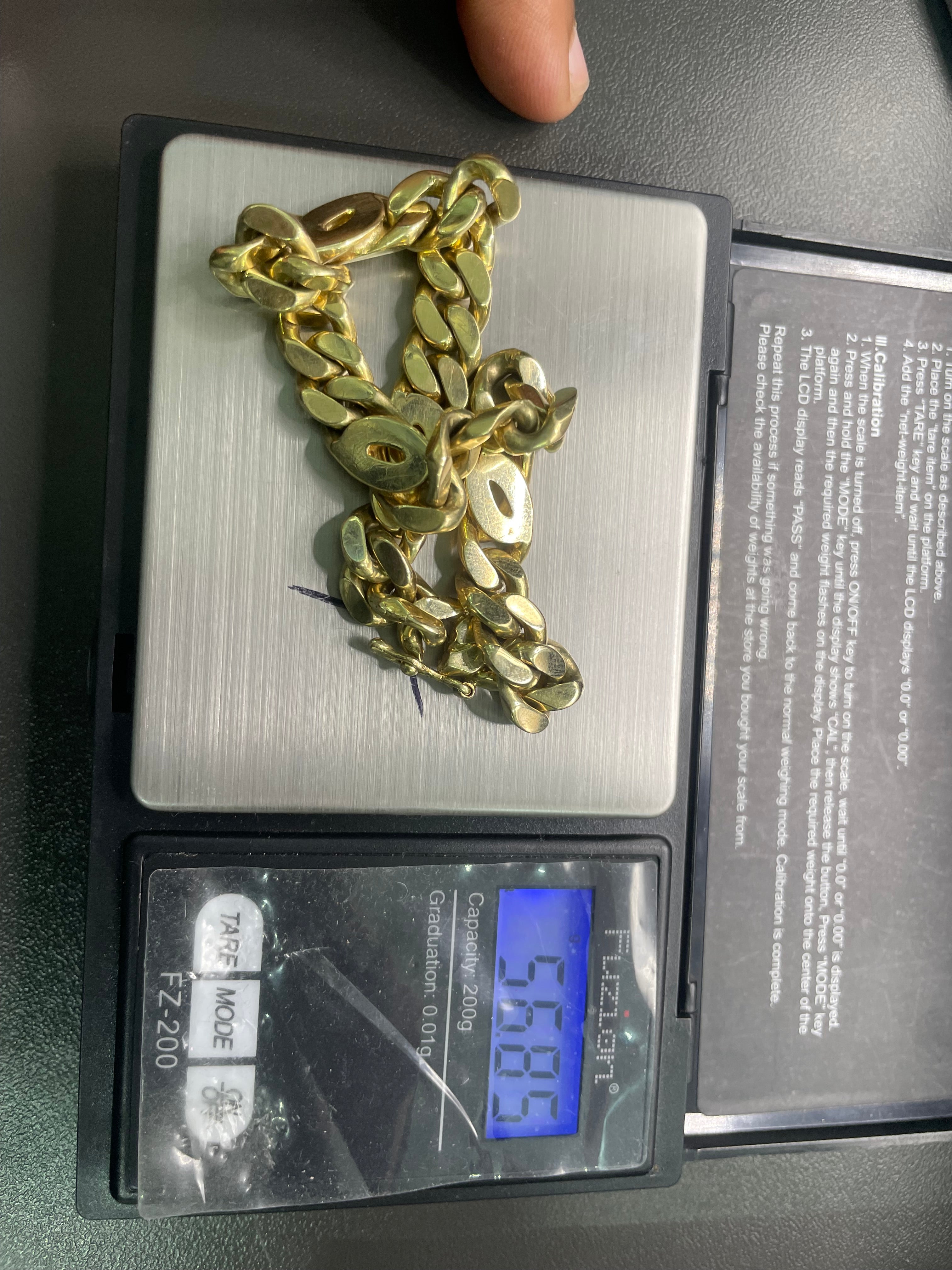 14Kt gold Cuban link bracelet