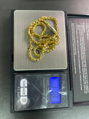 10KT gold Cuban chain 20inch length 3mm length