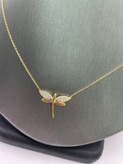 10 KT dragon fly necklace
