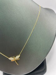 10 KT dragon fly necklace