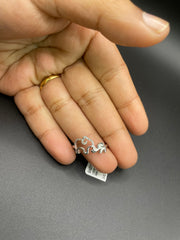 925 silver diamond elephants ring