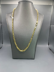 10kt Real gold rope chain 22 inches