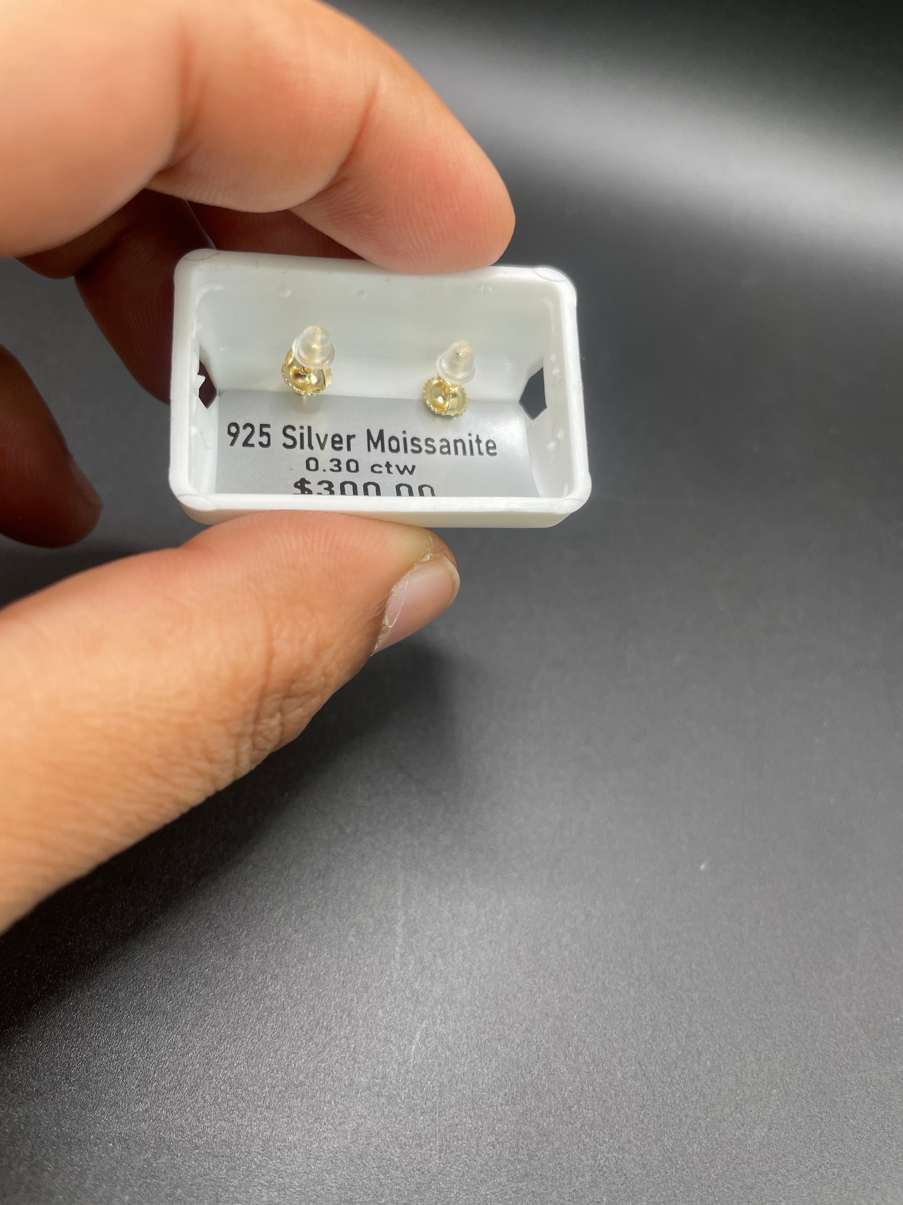 925 silver Moissanite studs
