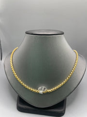 10KT gold Cuban chain 20inch length 3mm length