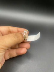 18Kt gold ring with hearts of diamonds