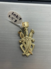 10KT Three Sword Gold Charm