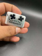 925 silver Moissanite studs black