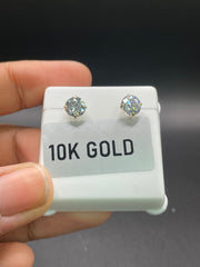 10KT gold ear studs with diamonds