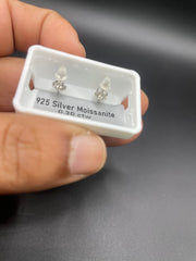 925 silver Moissanite studs black