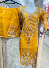 Elegance in Bloom: Black Floral Embroidered Salwar Kameez