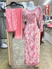 Stunning Pink Color Floral Printed Women’s Casual Salwar Kameez