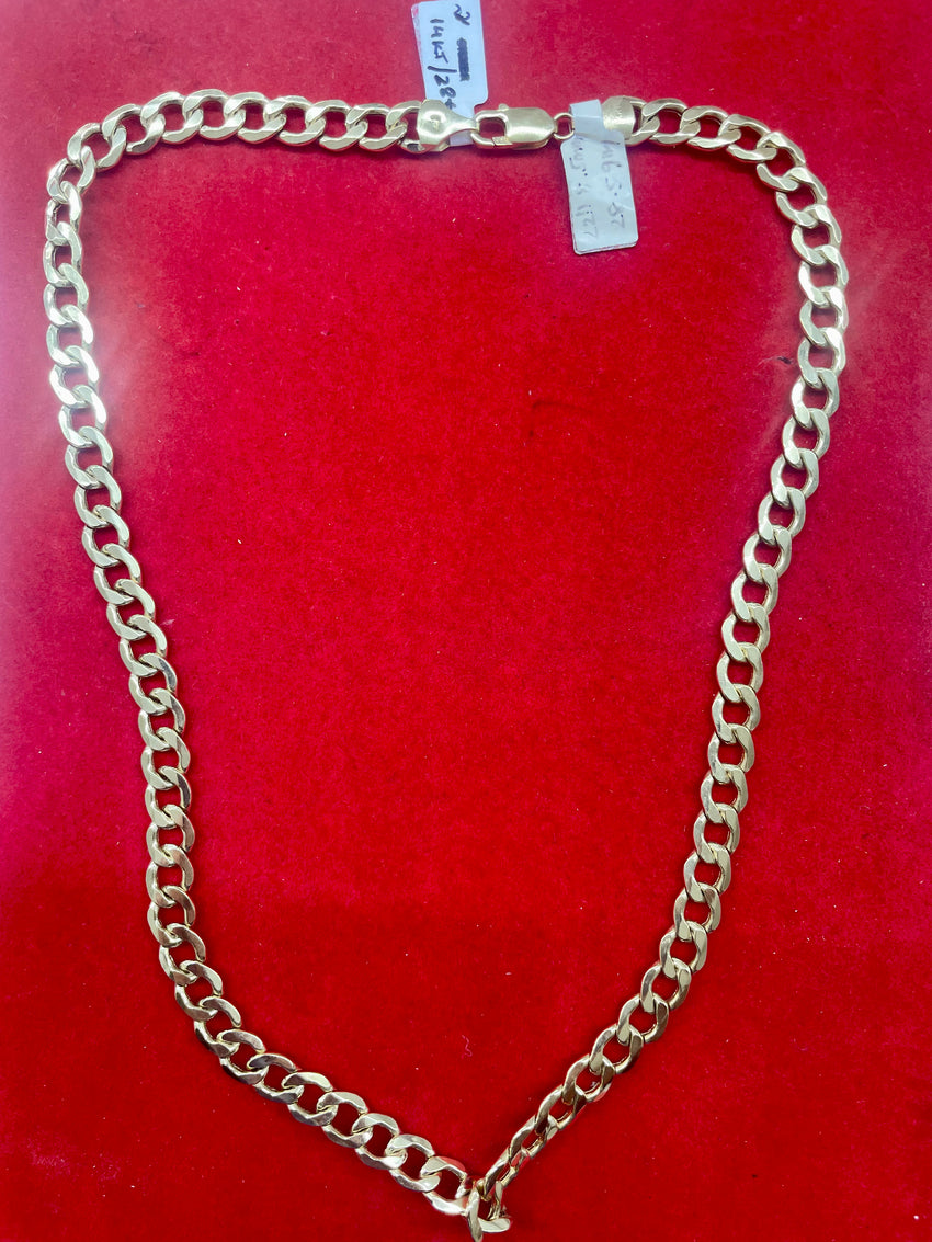 14kt Real Gold Cuban chain 22inch 28.5 gm