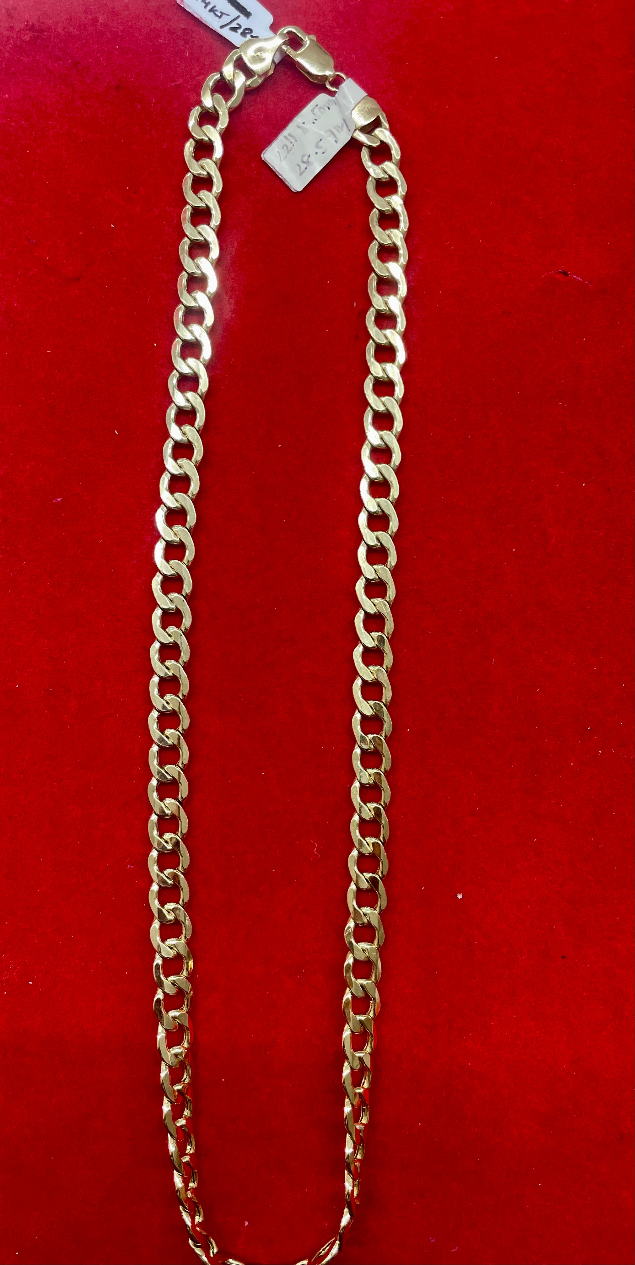 14kt Real Gold Cuban chain 22inch 28.5 gm