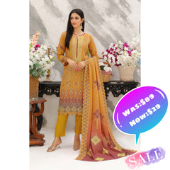 Yellow-mustard Color Indian Pakistani Salwar Kameez with Dupatta