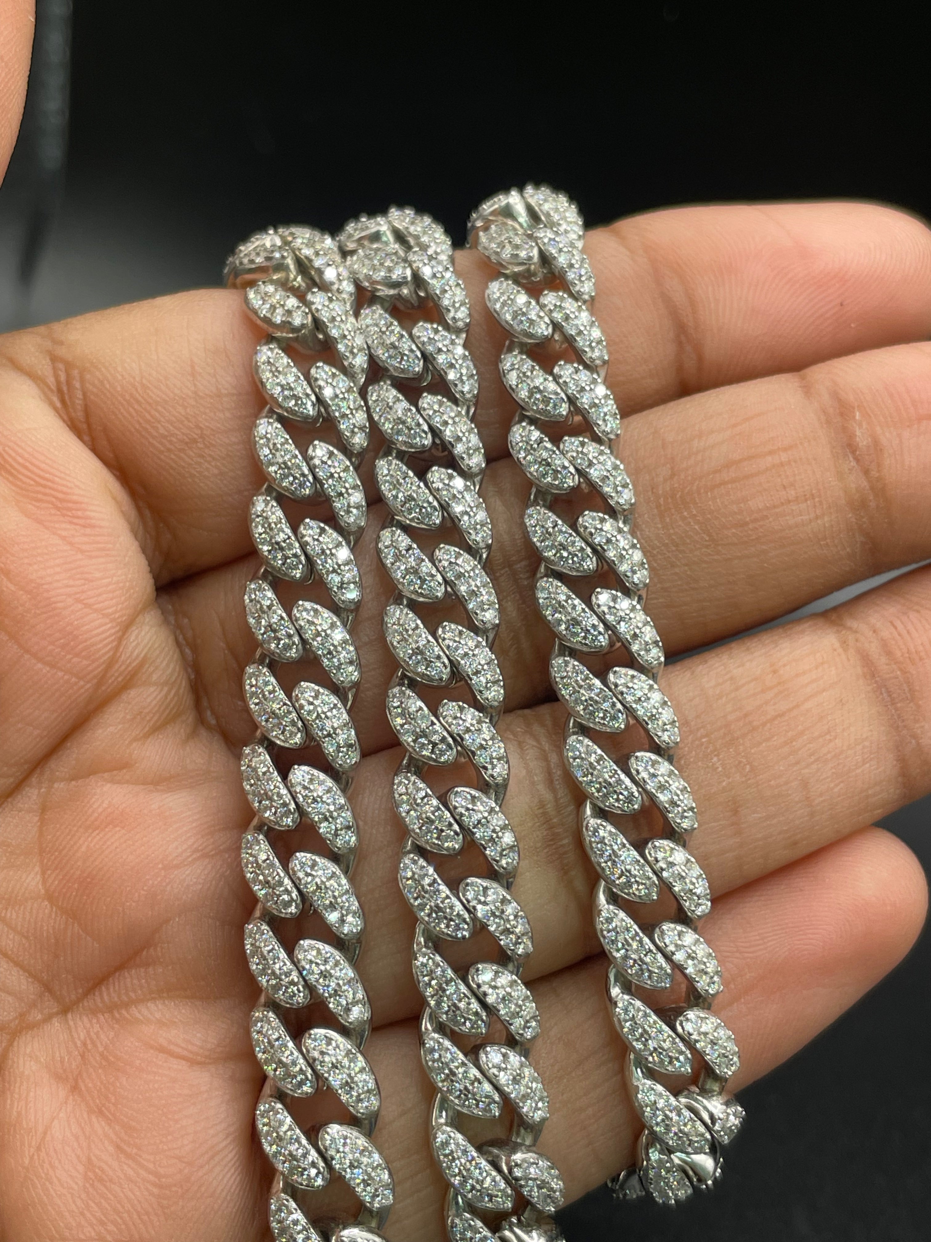 925 Silver Moissanite Chain 22inch