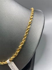 10KT gold chain 5mm 20inch