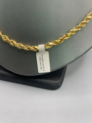 10KT gold chain 5mm 20inch