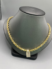 10KT gold rope chain 6mm 22inches