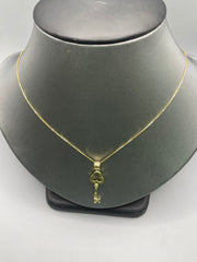 10KT gold charm and chain