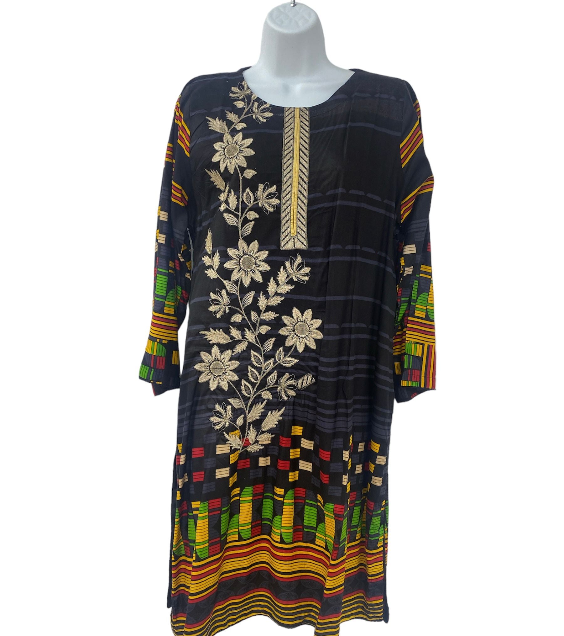 Black Color Dailywear Kurti Dress With Dupatta