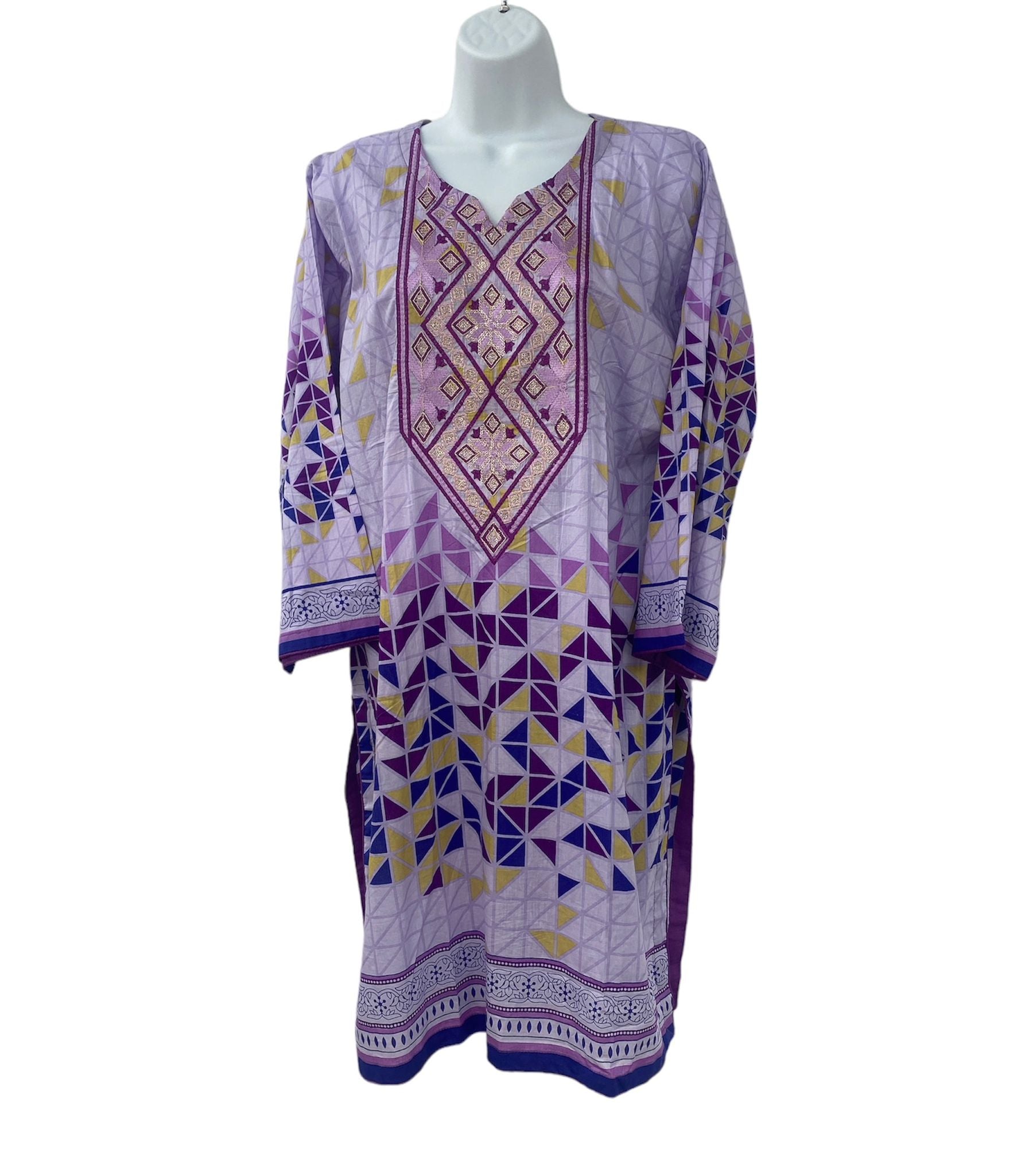 Lavender Color Dailywear Kurti Dress Tops.