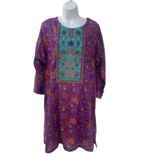 Pink color dailywear dress with dupatta.