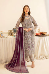 Glorious Grey Color Designer Salwaar Kameez Suit Set