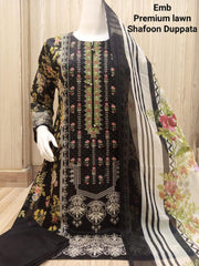 Black Color Embroidered Daily Wear Kurti Salwar Kameez