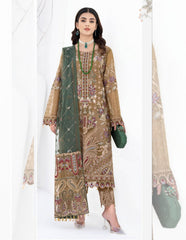 Green Chiffon With Sequence Salwaar Kameez