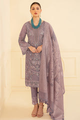 Purple Pakistani Salwaar Kameez Embroidery Suit Set