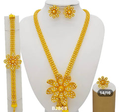 High Quality 18k Goldplated Dubai Jewelry Set (4 Pieces)