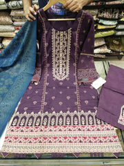 Purple Color Daily Wear Salwar Kameez