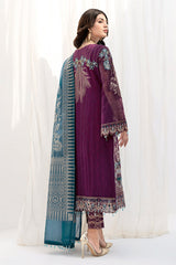 Purple Color Chiffon Embroidery Salwar Kameez Suit Set