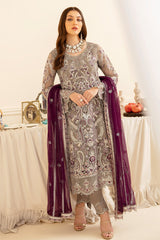 Glorious Grey Color Designer Salwaar Kameez Suit Set