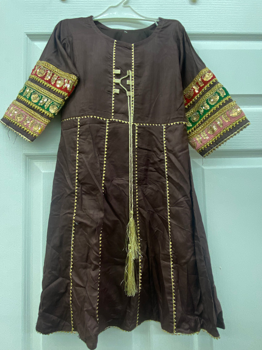 Brown color cotton suit set