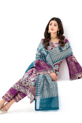 Purple Color Chiffon Embroidery Salwar Kameez Suit Set